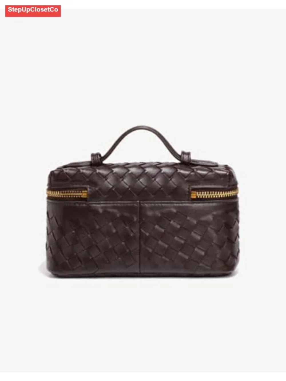 Womens Woven Leather Crossbody Bag Top Handle Handbag Satchel